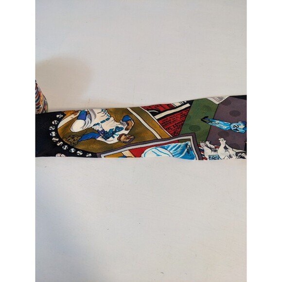 VTG Nicole Miller Baseball Theme 100% Silk Tie 1991 EUC - Picture 5 of 7